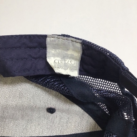 Gulfstream Aviation Hat Navy Blue Mesh White Embroidery Adjusts Jet Cap Retro - Picture 9 of 11